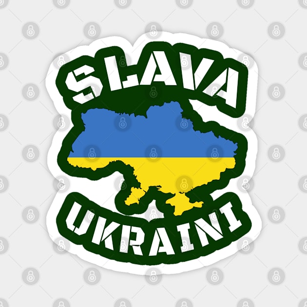 SLAVA UKRAINI! Glory to Ukraine! Freedom for Ukraine Magnet by Vladimir Zevenckih