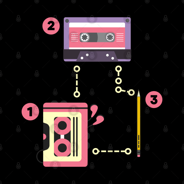 Retro Walkman Pen Casete Nostalgia by OnOffDesing