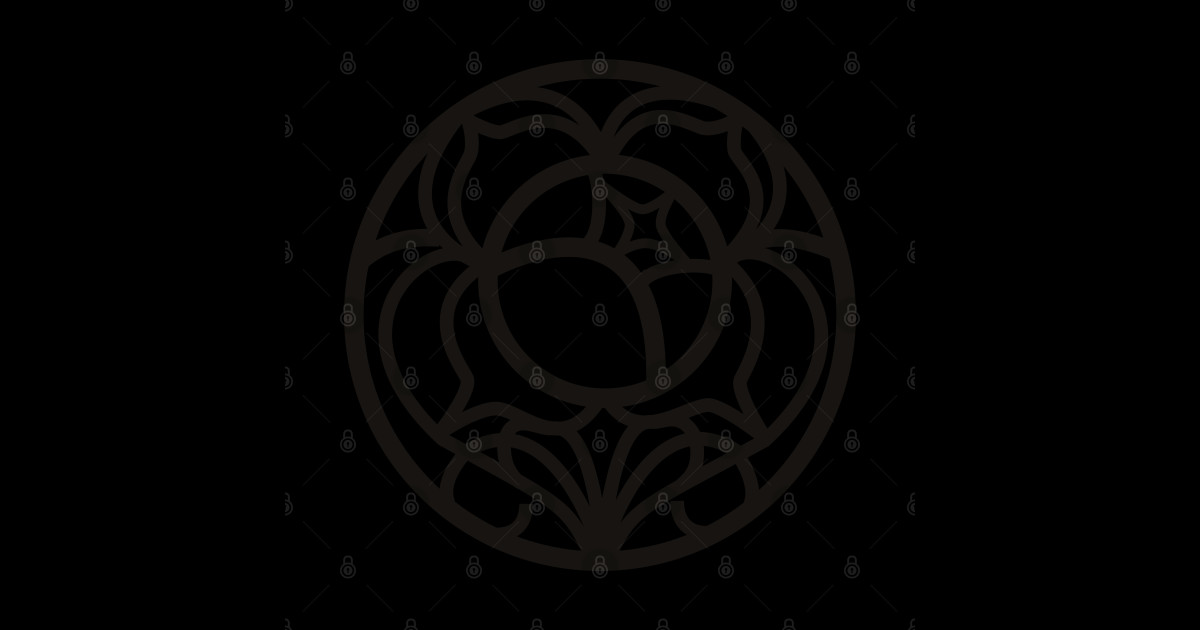 Utena Rose Crest Duelist Ring Symbol (Black) Utena TeePublic