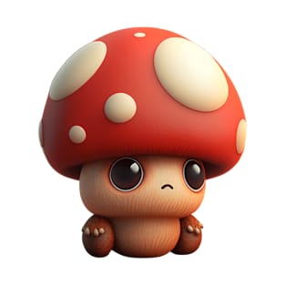 Cute Funny Red Mushroom Art T-Shirt