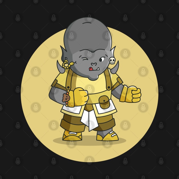 Relic Hunters - Grey Orc with Yellow Clothes by Lovelace Designs