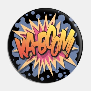 Ka-Boom! - Pop Art, Comic Book Style, Cartoon Text Burst. Pin