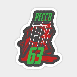 Francesco Bagnaia T-Shirt Pecco 63 Superbike Motorcycle Racer Magnet