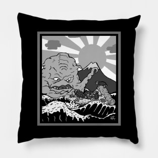 Ancient turtles bw Pillow