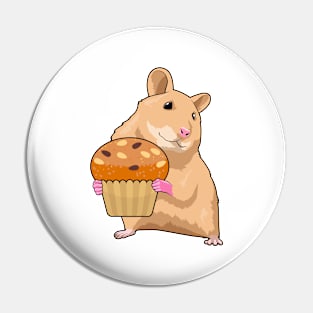 Hamster with Muffin Pin