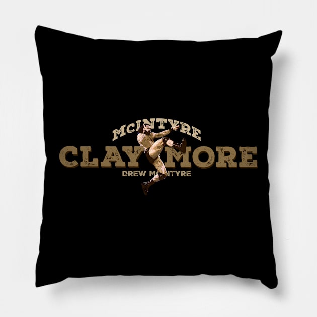 drew mcintyre - claymore Pillow by Bintkejor