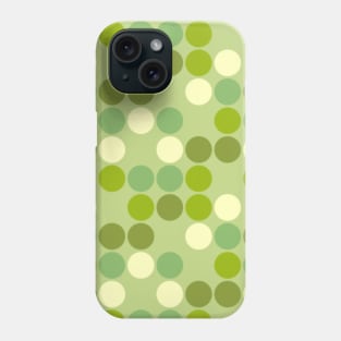 Deco Dots Spheres Circles Orbs Mid Mod Classy Print Pattern Greens Phone Case