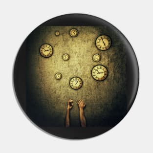 clocks juggling time Pin