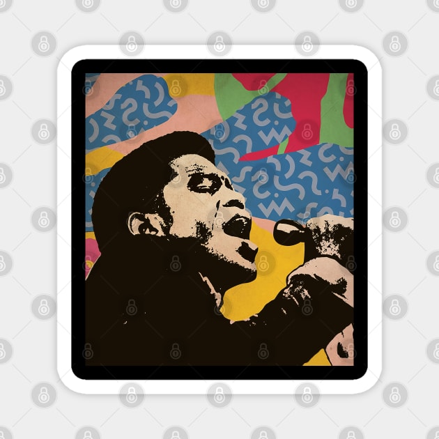 Vintage Poster - James Brown Style Magnet by Pickle Pickle