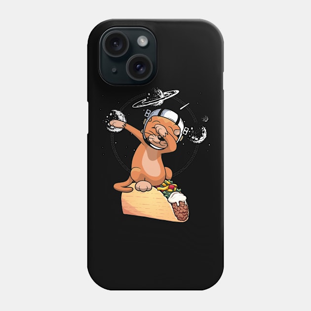 Funny Dabbing Astronaut Cat Riding a Taco in Space Funny Gift For Women Men Cat & Tacos Lovers Phone Case by paynegabriel