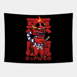 little devil samurai Tapestry