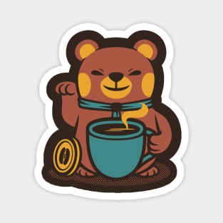 Bear Coffee Manekineko by Tobe Fonseca Magnet