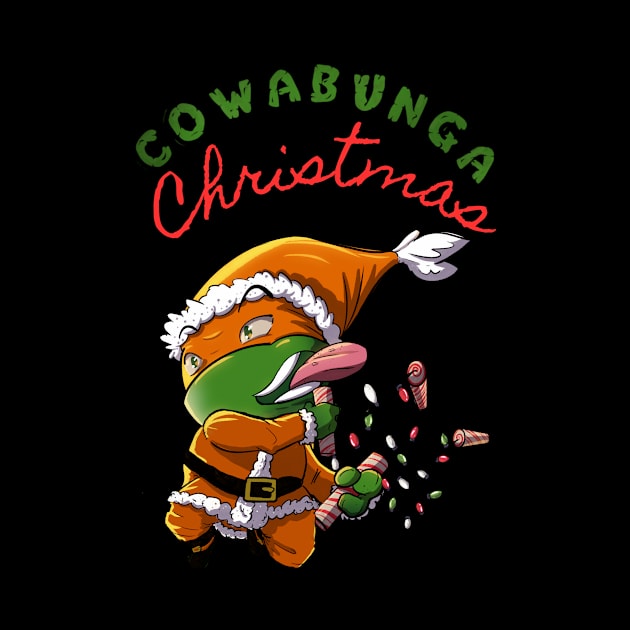 COWABUNGA CHRSTMAS MIKEY! by TLareauArt