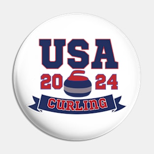 usa curling 2024 Pin