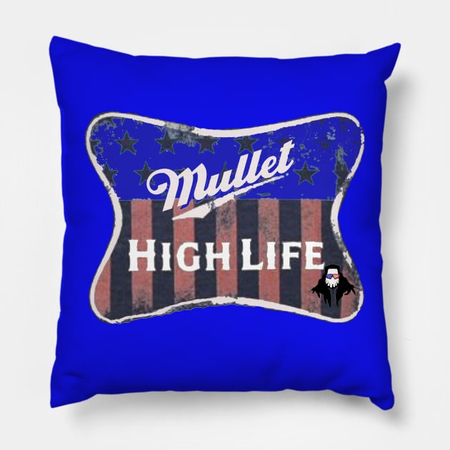 Mullet High Life Stars & Stripes Pillow by ChazTaylor713