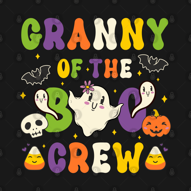 Granny Of The Boo Crew Groovy Halloween by FloraLi