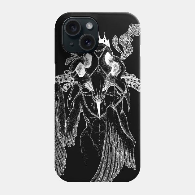 Bird King white Phone Case by Cheshyro