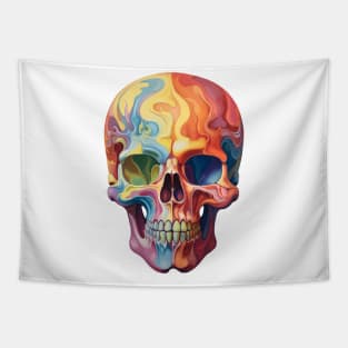 Psychedelic Skull Tapestry