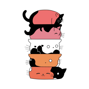 Cute Cat Stack T-Shirt