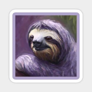 Emo Sloth Dyed Her Hair Purple Magnet