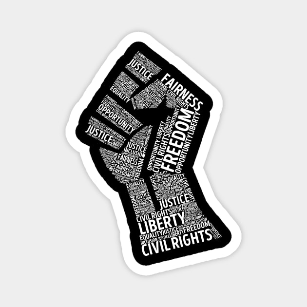 'Civil Rights Black Power ' Civil Rights Justice Magnet by ourwackyhome