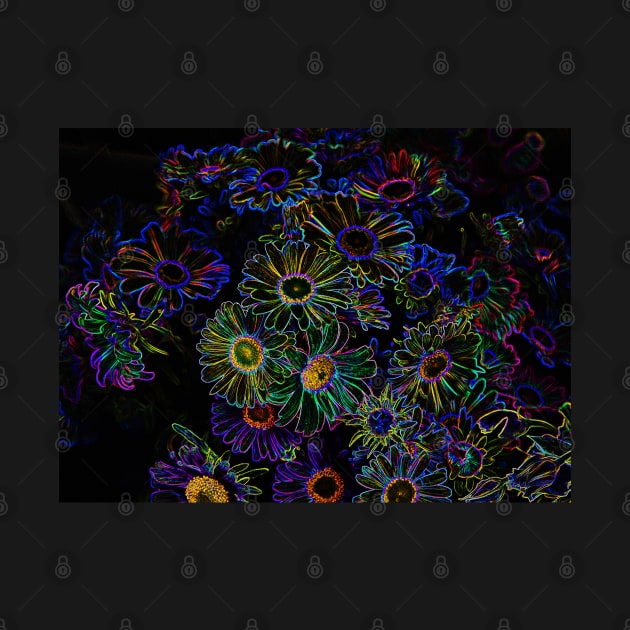 Black Panther Art - Flower Bouquet with Glowing Edges 20 by The Black Panther