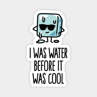 I was water before it was cool Ice cube funny Magnet