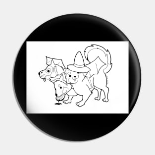 Dogeberus Illustration Pin