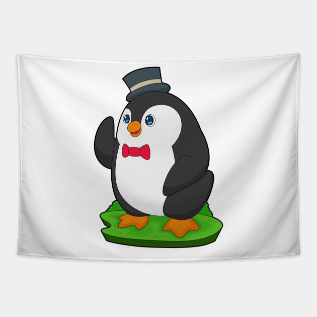 Penguin Groom Bow tie Wedding Tapestry by Markus Schnabel