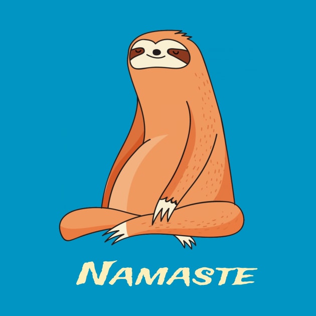 Zen Sloth Namaste by Bunnuku