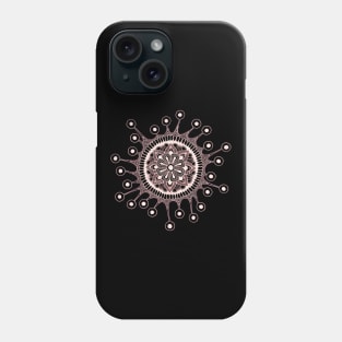 Virus Mandala (inverted orange) Phone Case