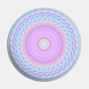 Funky Vibrant Trippy Spiral Mandala Pin