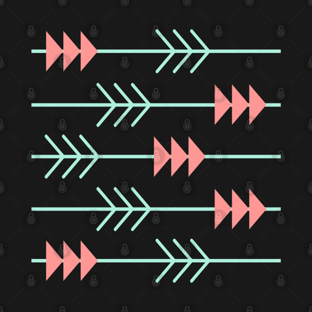 Arrow Shapes - Geometric Abstract Pattern - Pastel Graphic Design by Abstract Designs