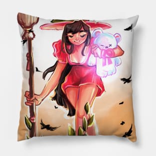 Pink Witch Pillow