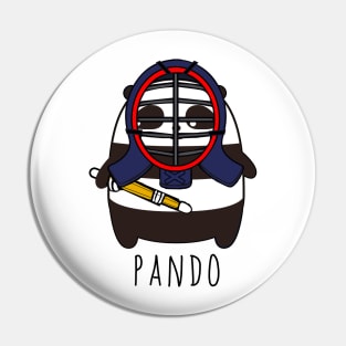 Kendo panda tshirt Pin