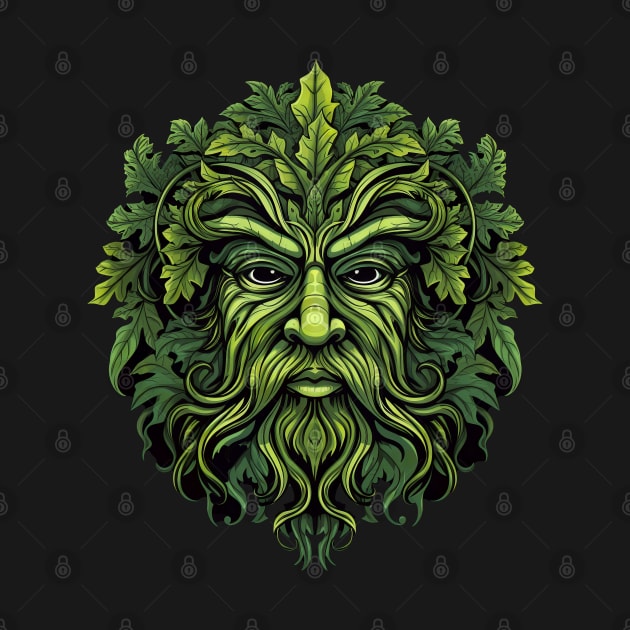 Traditional Pagan Celtic Greenman by Tshirt Samurai