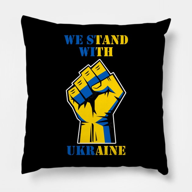 We Stand With Ukraine Pillow by chjannet