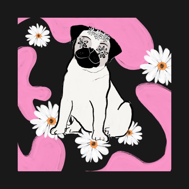 Daisy pug by CreativeBubble21