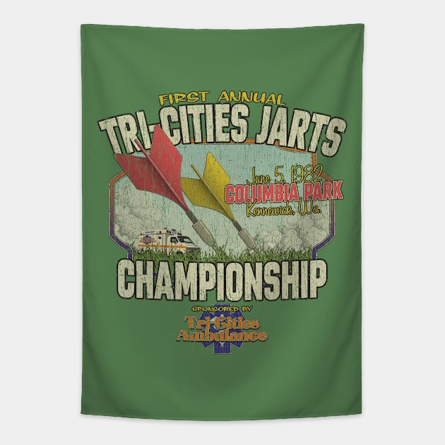 Tri-Cities Jarts Championship 1982 Tapestry by JCD666