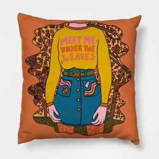 Meet Me Under the Leaves Pillow