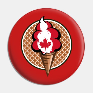 Canada flag ice cream Pin