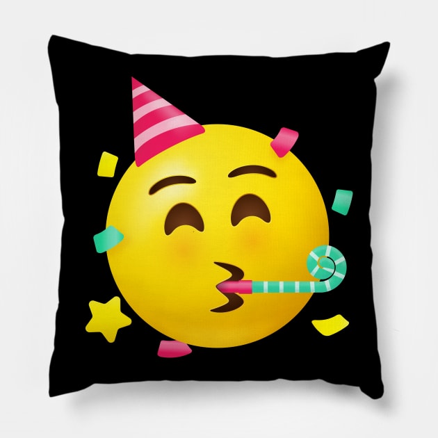 Party face emoji Pillow by Vilmos Varga