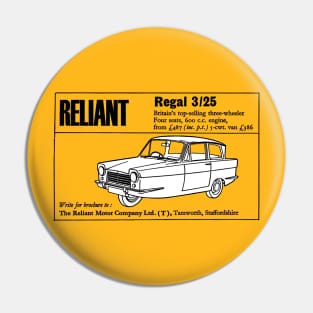 RELIANT REGAL 3/25 - ADVERT Pin