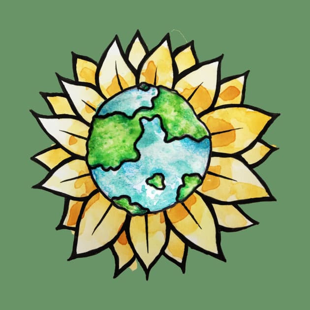 Sunflower Earth day by bubbsnugg