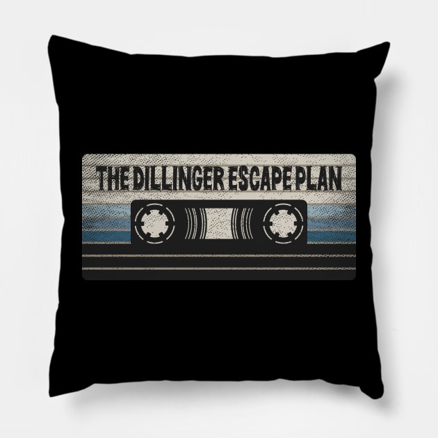 The Dillinger Escape Plan Mix Tape Pillow by getinsideart