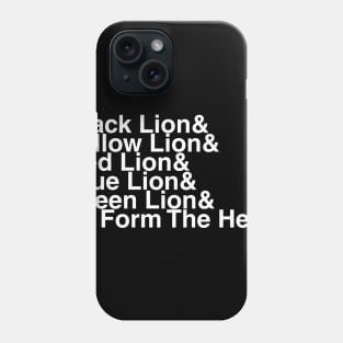 Voltron Helvetica List Phone Case