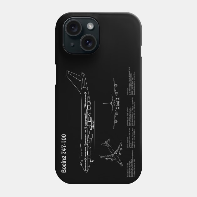 Boeing 747 - 100 - PDpng Phone Case by SPJE Illustration Photography