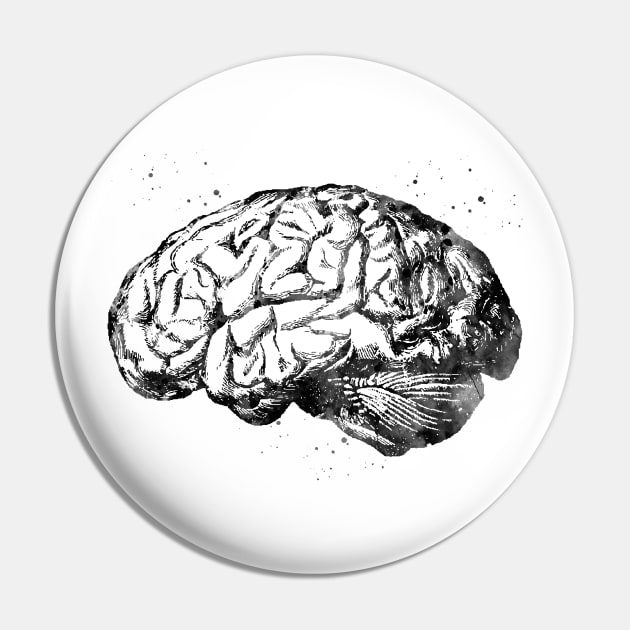 Human Brain Pin by erzebeth