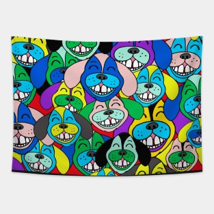 Smiling dogs Mirjam Griffioen Tapestry