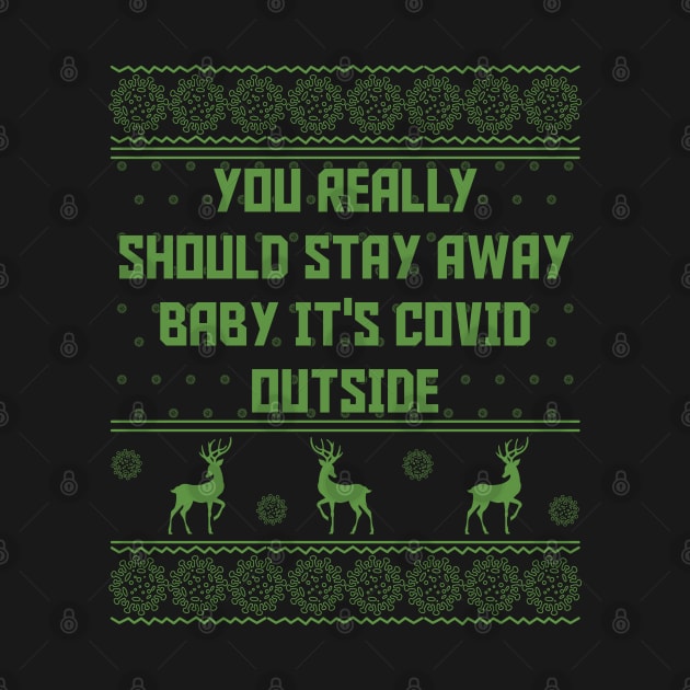 Baby it's covid outside funny quarantine christmas gift by BadDesignCo